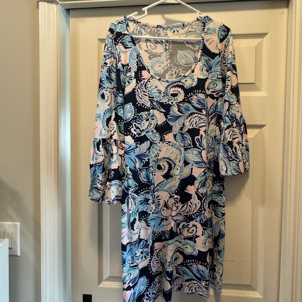 Lilly Pulitzer Blue and Pink Paisley Dress